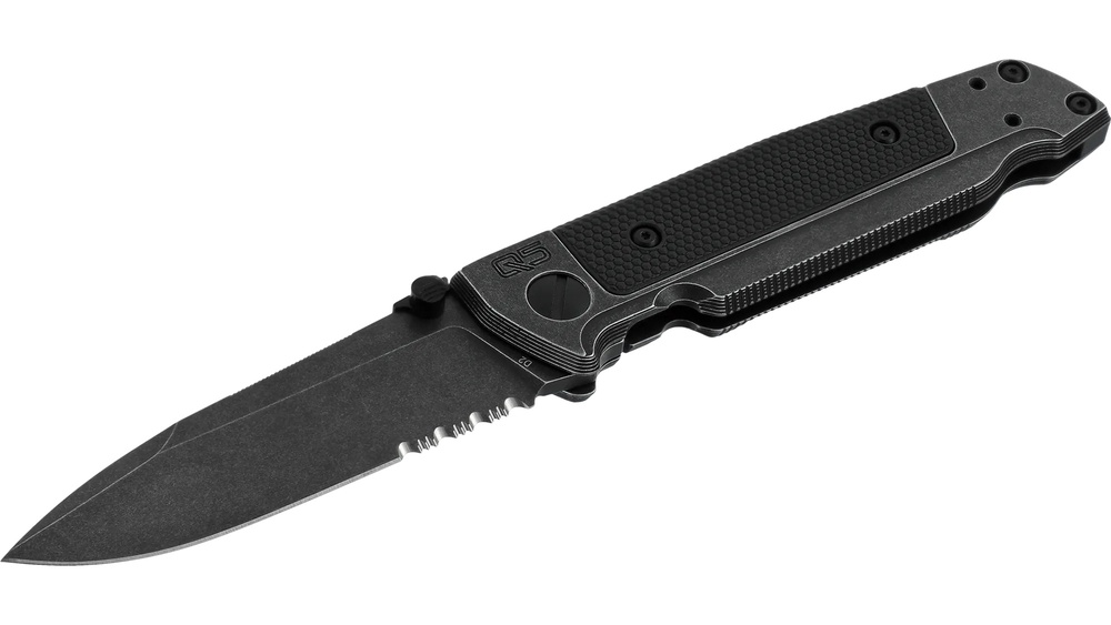 Walther Q5 Steel Frame Folder Blackwash Serrated - 3