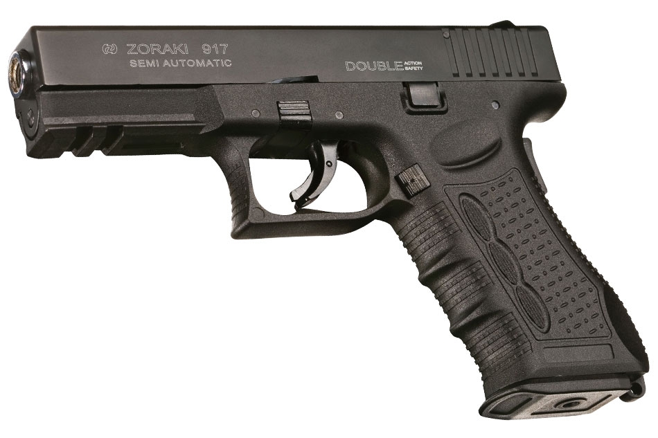 ZORAKI 917 GAS & SIGNAL, BLANK PISTOL, BLACK - Lucky Hunter